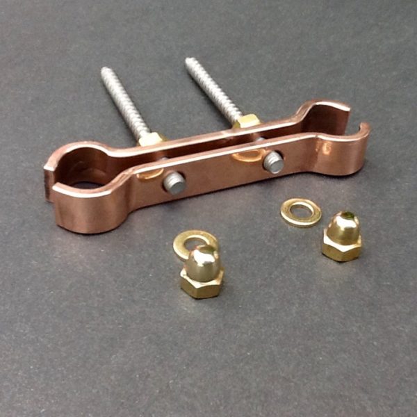 Shower Plumbing Bracket 65mm Spacing Solid Copper 15mm Pipes
