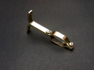 Brass Hanging Rail Bracket For 30mm X 20mm Square Mahogany Rail