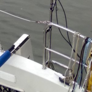 Marine solar panel pole brackets