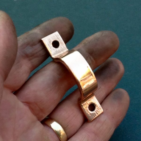 Double 1/2" Pipe Fastener Solid Copper For 1/2" OD Pipes
