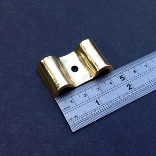 Double P-Clip Brass For 3/8" OD Pipes