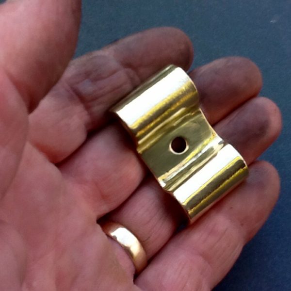 Double P-Clip Brass 3/8" OD Pipes For Steam Traction Engines