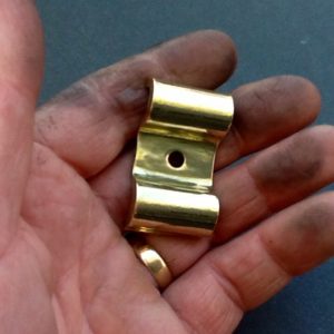 Double P-Clip Brass 3/8"