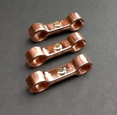 Copper Saddle Clamp Double Ports Spacer Bracket 15mm Diameter