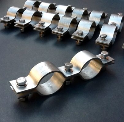 Double Pipe Clamps 316L Stainless Steel