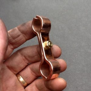 Copper Saddle Clamp Double Ports Spacer Bracket 15mm Diameter