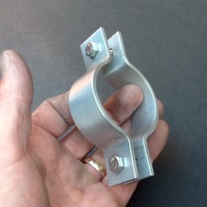 Pipe Clamp Aluminium 51mm Diameter 25mm Wide Banding BPC89AC