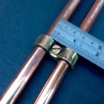 Brass tube clamping brackets