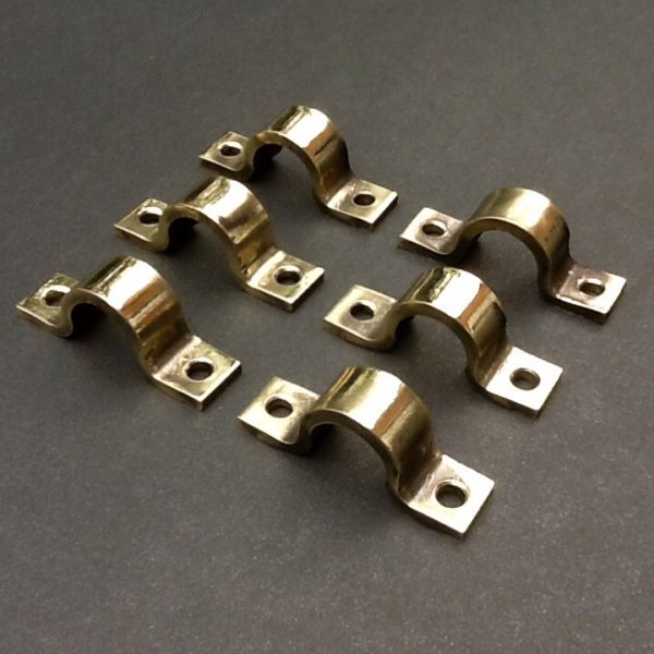 15mm Pipe Clips Brass For 15mm OD Pipes