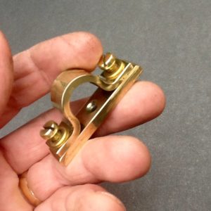 Classic Brass Wall Mount Pipe Clips For 22mm OD Pipes