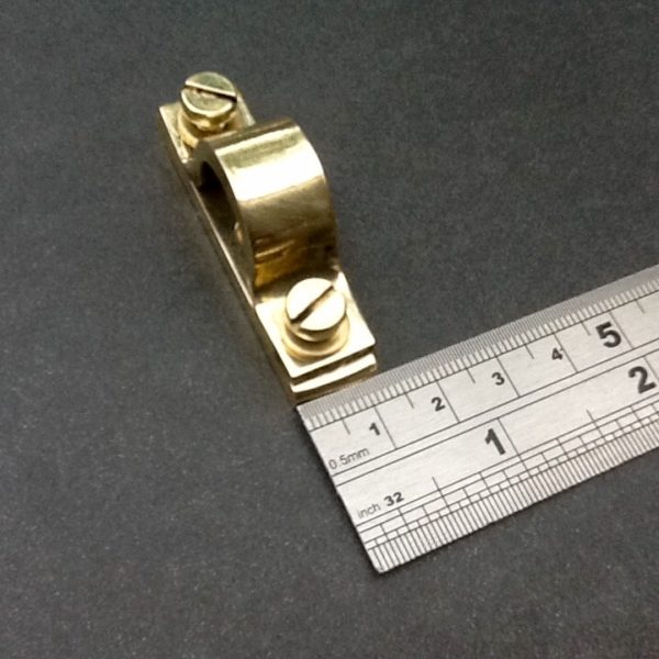 Brass pipe clips wall mount 15mm OD pipes