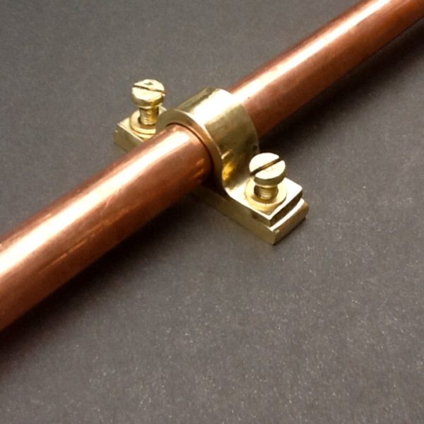 traditional wall mount pipe clips for 15mm OD copper pipe