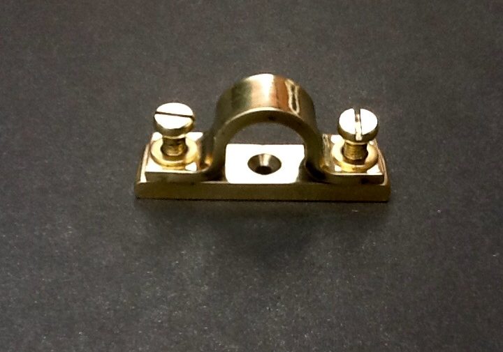 Classic Brass Wall Mount Pipe Clips For 15mm OD Pipes