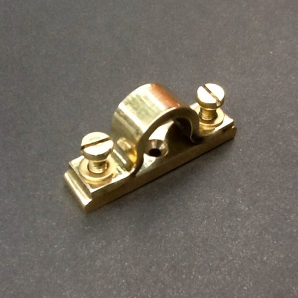 Classic Brass Wall Mount Pipe Clips For 15mm OD Pipes