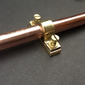 Classic Brass Wall Mount Pipe Clips For 22mm OD Pipes