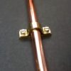 Classic Brass Wall Mount Pipe Clips For 15mm OD Pipes