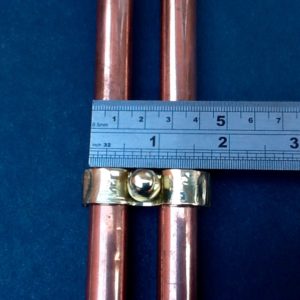 Wall Mount Pipe Clips Solid Brass For 15mm Diameter Pipes