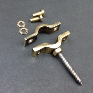 22mm Pipe Clip Wall Mount Brass For 22mm OD Copper Pipes