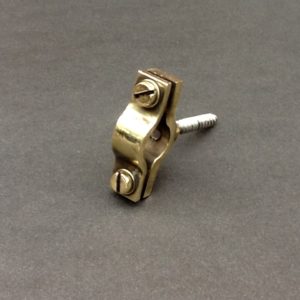 18mm OD Pipe Clips Wall Mount Brass For 18mm Diameter Copper Pipes
