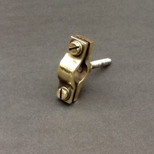 18mm OD Pipe Clip Wall Mount Brass For 18mm Diameter Copper Pipes