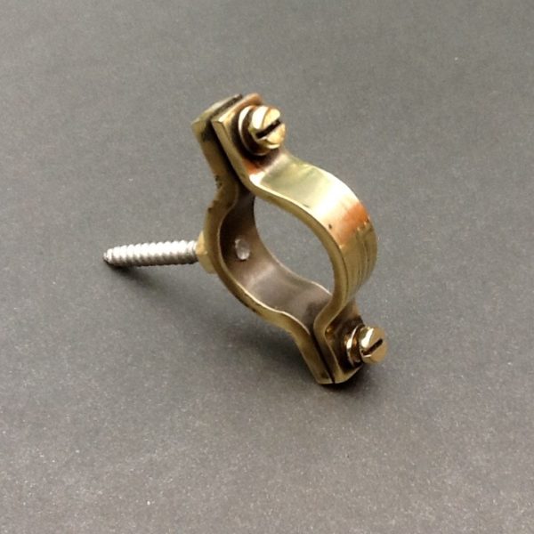 Wall Mount Pipe Clips For 28mm Diameter Pipe Solid Brass - Image 3