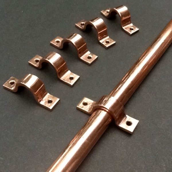 15mm Pipe Clips Copper For 15mm Outside Diameter Water Pipes