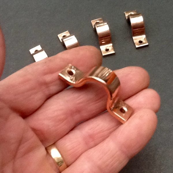 15mm Pipe Clips Copper For 15mm Outside Diameter Water Pipes