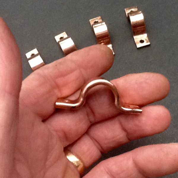 15mm Pipe Clips Copper For 15mm Outside Diameter Water Pipes