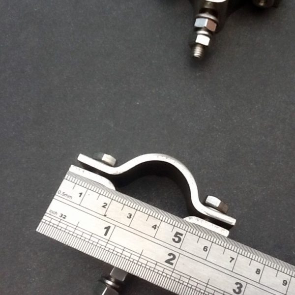 25mm Universal Pipe Bracket 316L Stainless Steel