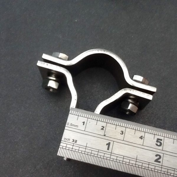 25mm Universal Pipe Bracket 316L Stainless Steel