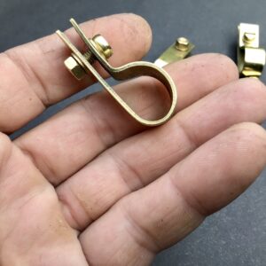 3/4 P Clips Imperial Brass Fasteners With 5mm Screws Washers & Nuts