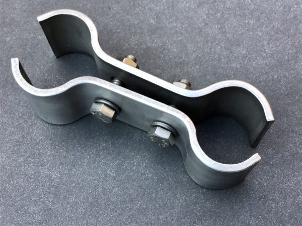 Twin 25mm Pipe Clamp Bracket 25mm OD Double Pipes TW2530