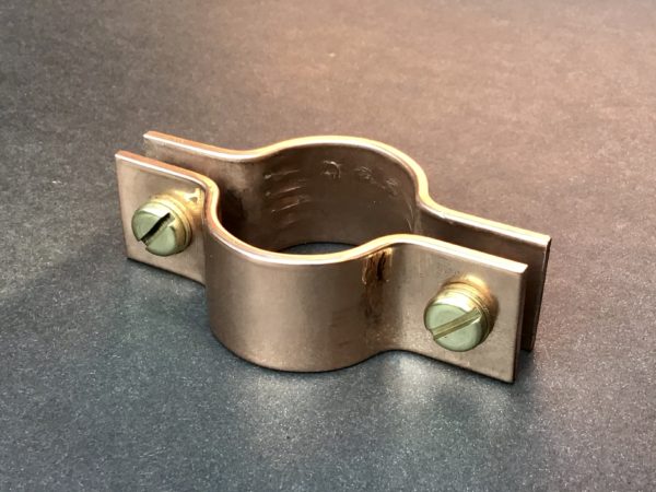 Copper pipe clamping brackets