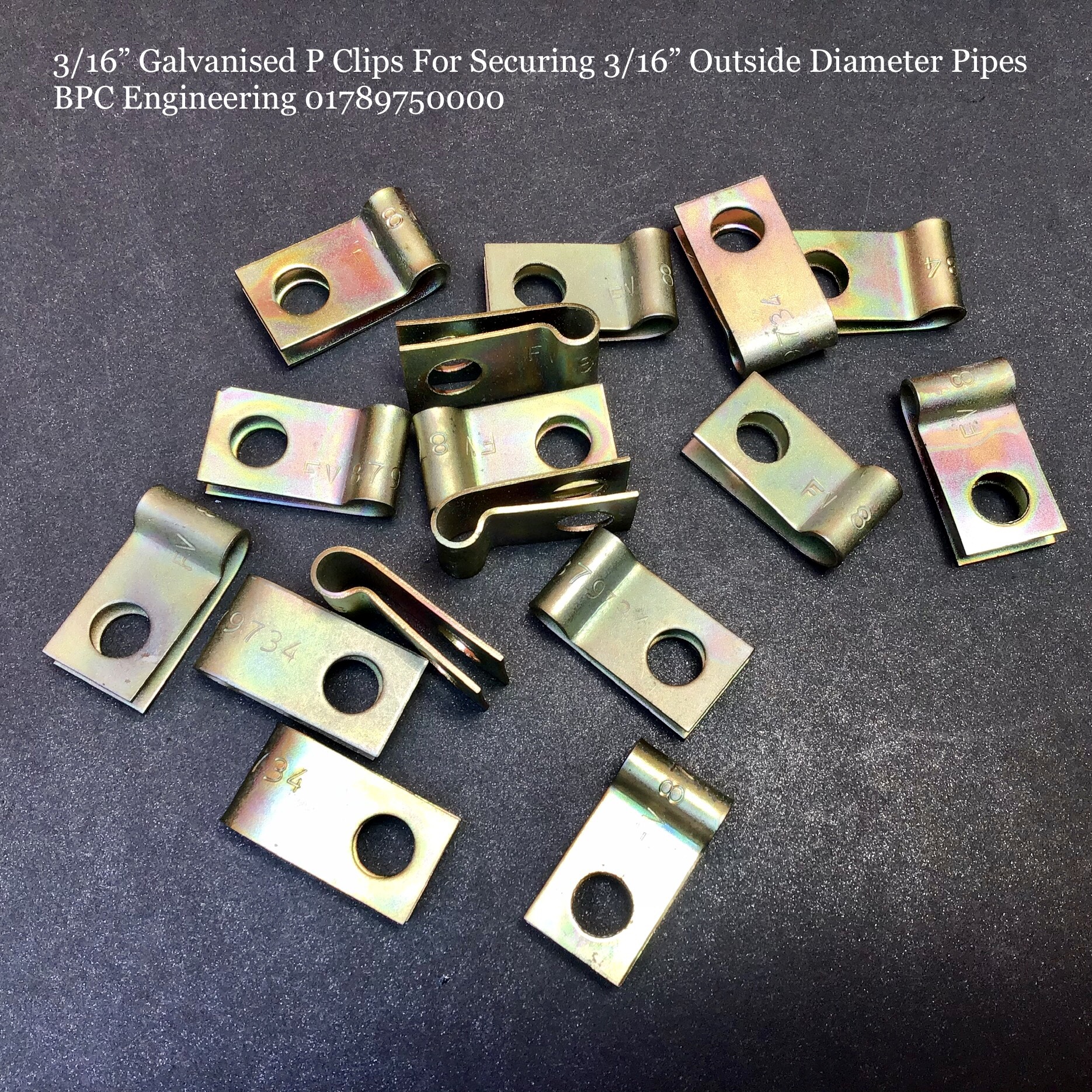316 P Clips Galvanised Fasteners With 516 Fixing Hole