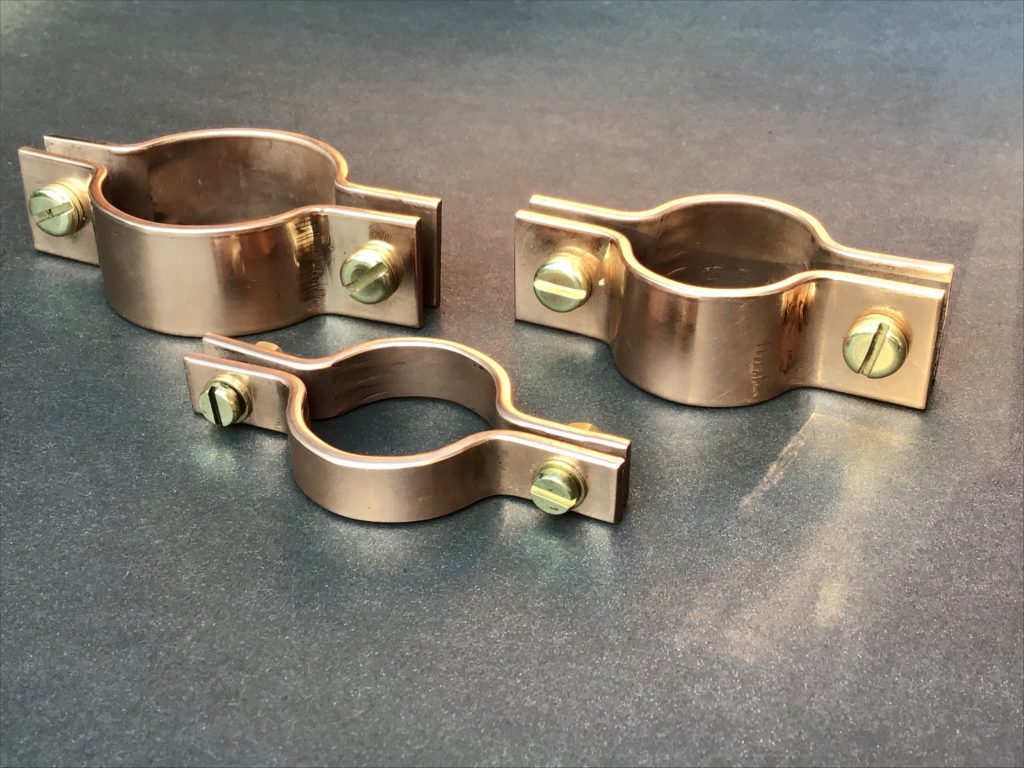 NEW Copper saddle bands 42mm bracket pack of 5 UK SELLER pipe clips plumbing 