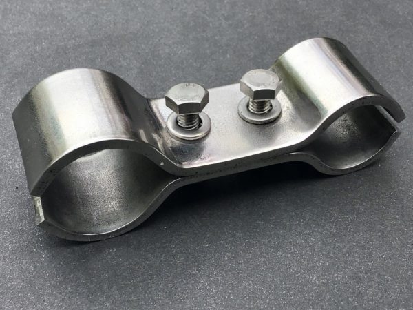 15mm 25mm Pole Clamp Double Size Combination Stainless Steel