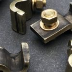 Hand forged brass pipe clips