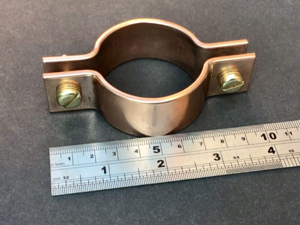Copper pipe clamps