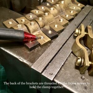 Handmade brass brackets