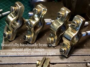 15mm Pipe Clip For 15mm Diameter Pipe Solid Brass
