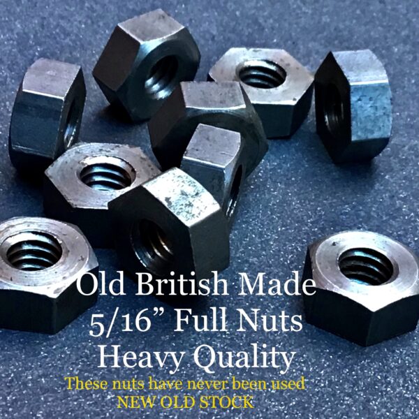 5/16" Whitworth Nuts (BSW) 5/16" Full Nuts