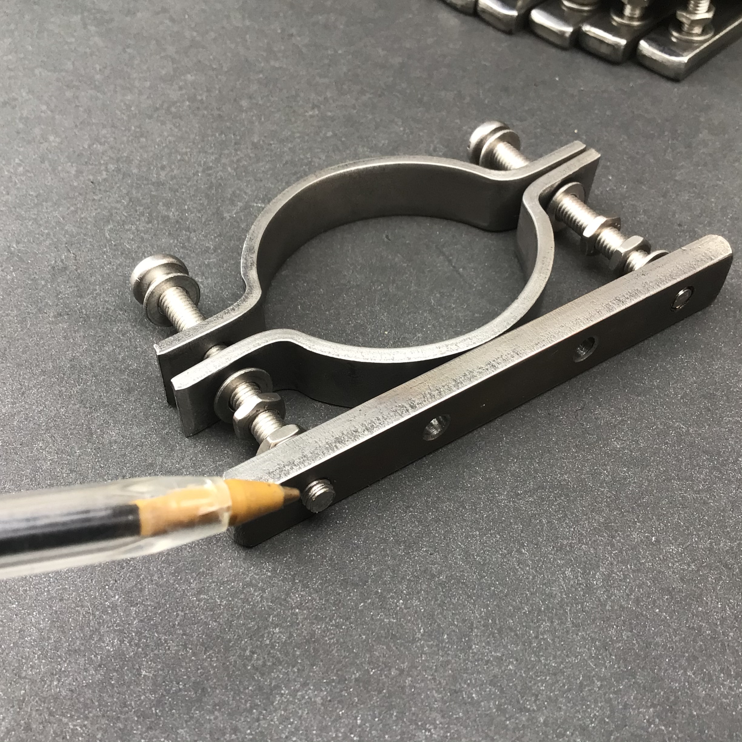 48mm Diameter Supporting Pipe Clamping Bracket Stainless Steel