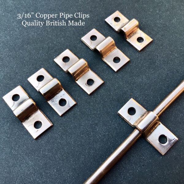 3/16 Pipe Clips Copper For 3/16 Outside Diameter Pipe