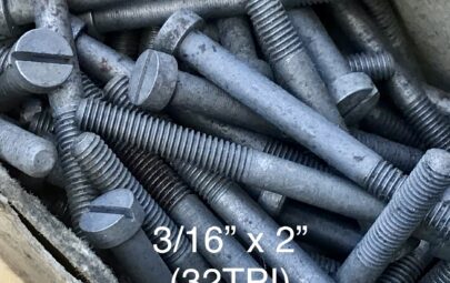 3/16” BSF Cheese Head Screws Slotted 32-TPI (QTY 5)