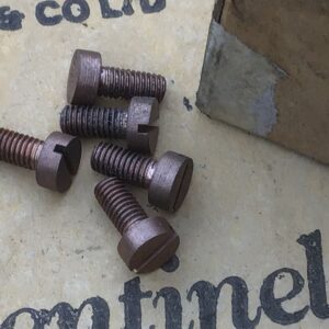 Copper Cheese Head Machine Screws Slotted M6 (6mm) QTY 5