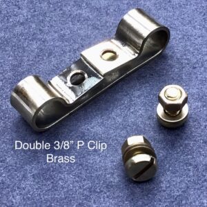 Double P Clip Fasteners Brass 3/8” Outside Diameter Pipes BP1DP