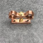 Copper Wall Mount Pipe Clamp Bracket 15mm Diameter Ports